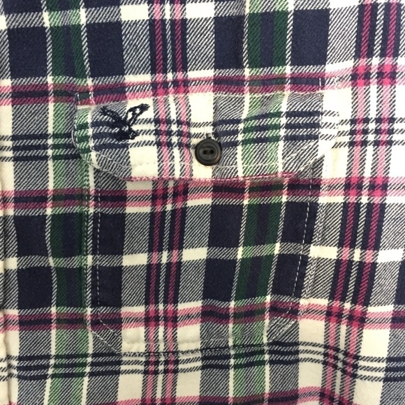 American Eagle Plaid Shirt Mens XL Athletic Fit Cotton Lightweight Soft Flannel - Picture 3 of 9